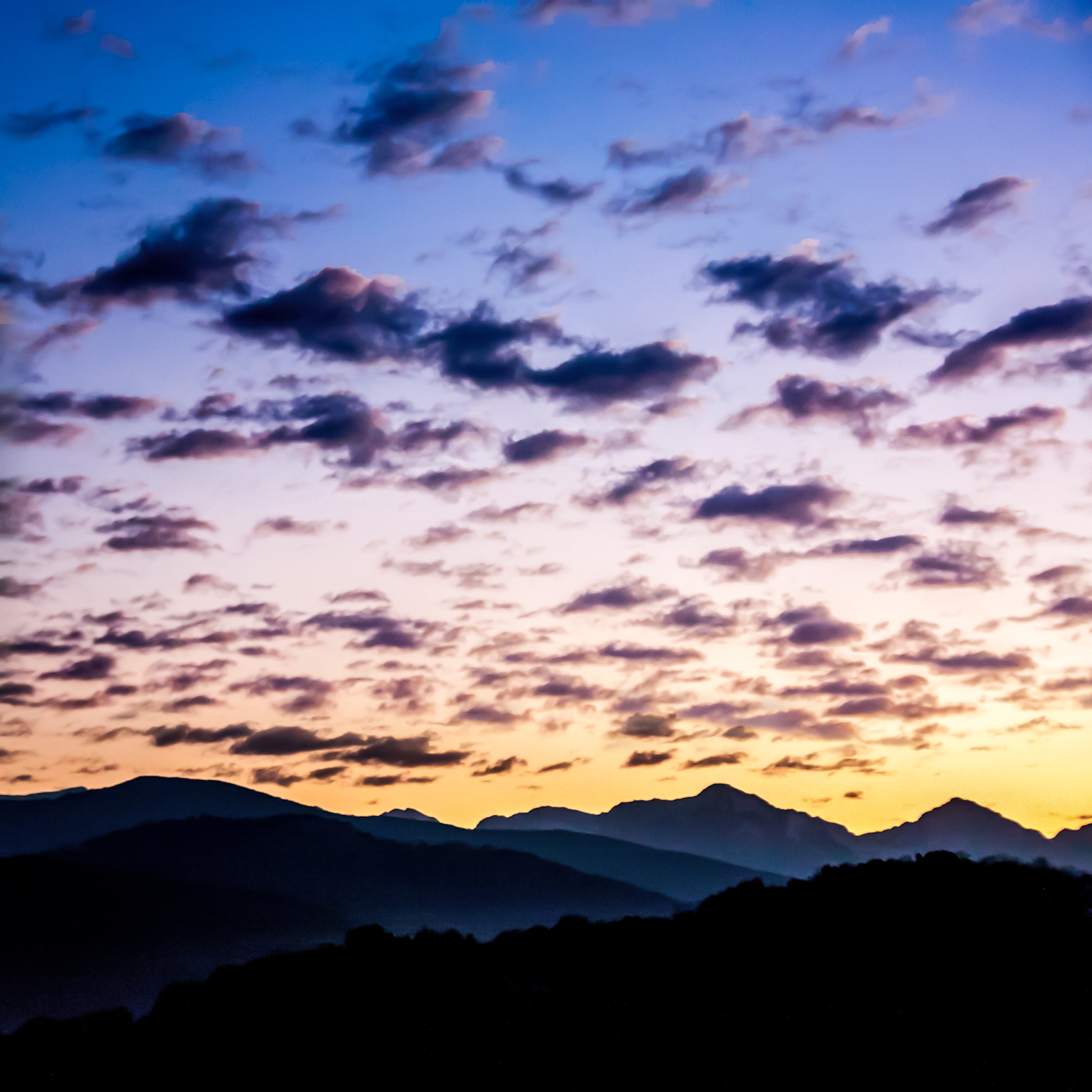 Fluffy above the mountains