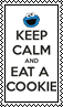 Keep calm and eat a cookie stamp