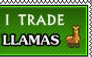 I trade llamas - stamp