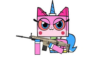 Unikitty Explodes warning! Unikitty has a gun. RUN! by Unikittyinanutshell on DeviantArt