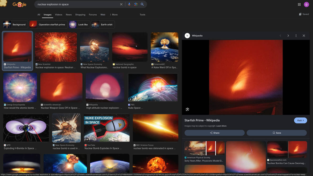 Nuke In Space Starfish Prime (the first nuclear weapon in space) by ...