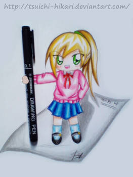 Hikari and Drawing Pen