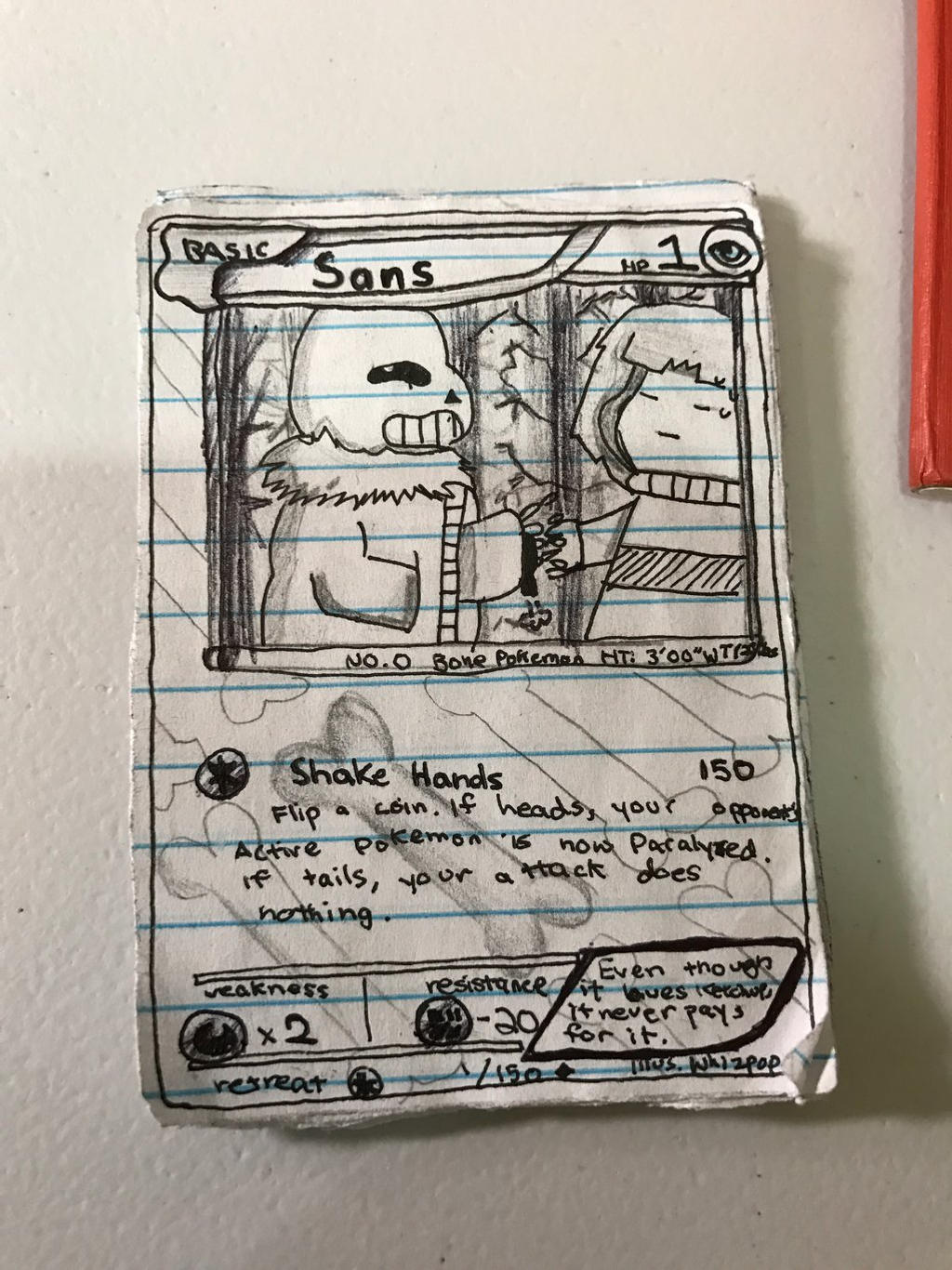 sans pokemon card guys i found sans pokemon card : r/Undertale
