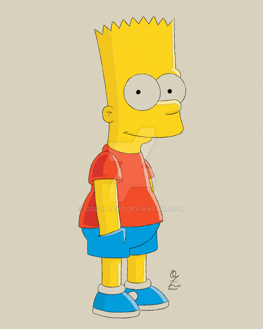 Color Inverted Bart Simpson Bart Simpson Drawing Color Art by Oz Galeano by OzGaleano on DeviantArt