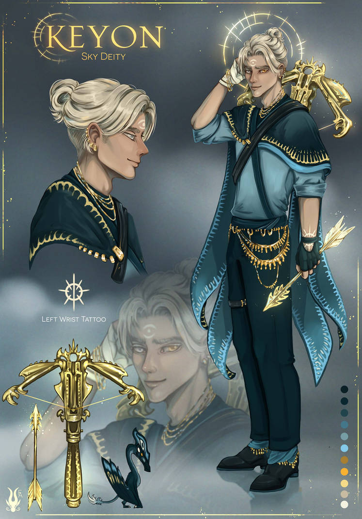 Keyon - Human form reference sheet by FantasyArtistry on DeviantArt