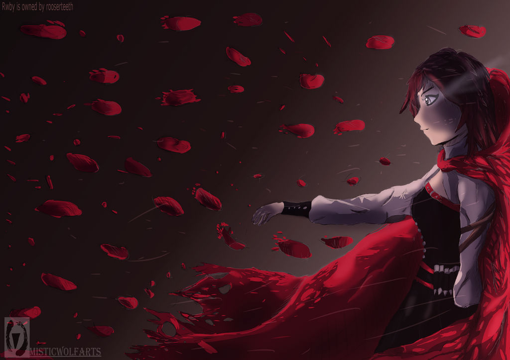 Red Roses Glass Rwby Rwby -Red like roses disapear in the dark by Misticwolfarts on DeviantArt