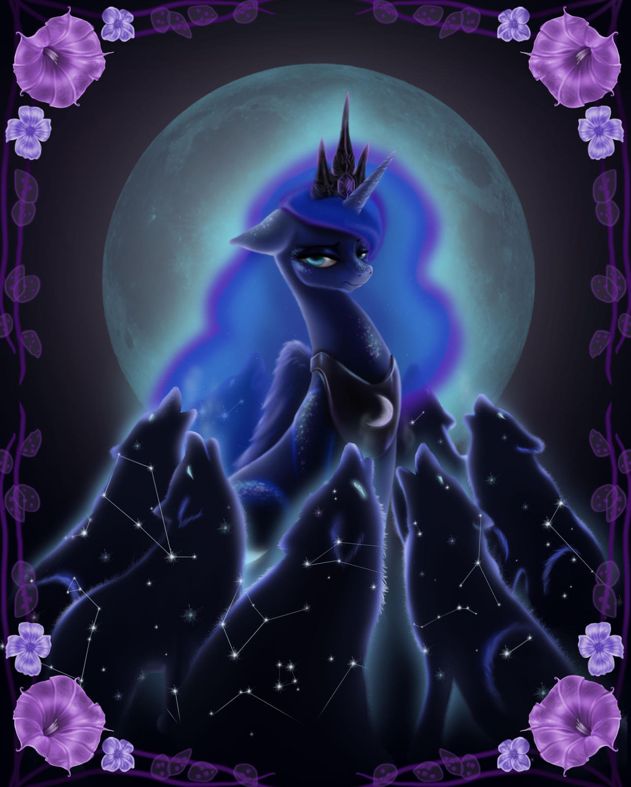 Wolves howling by PolnocnyKot on DeviantArt