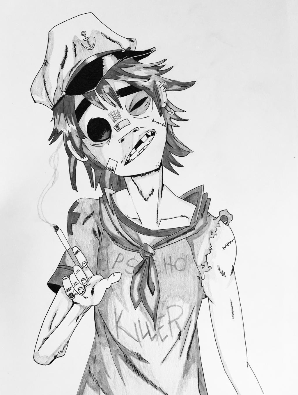 2d gorillaz cigarette lighting his by Aidemzinho on DeviantArt Gorillaz 2D by louitobias on