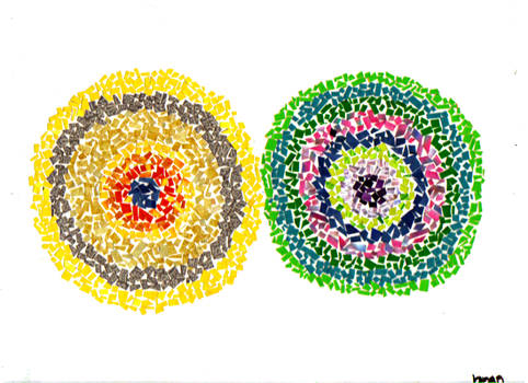 Two mandalas that look like mitosis