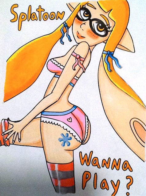 Splatoon hand painted cropped by lumshock