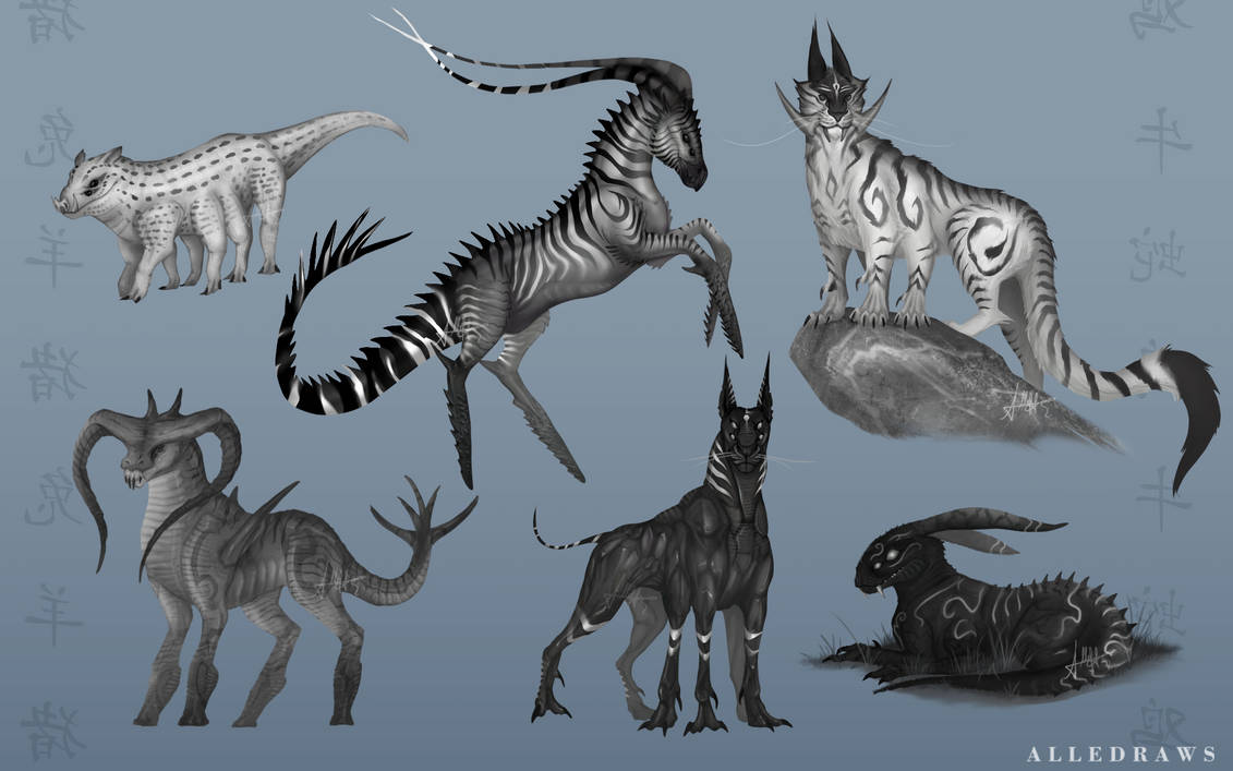 Alien Creatures by alledraws on DeviantArt
