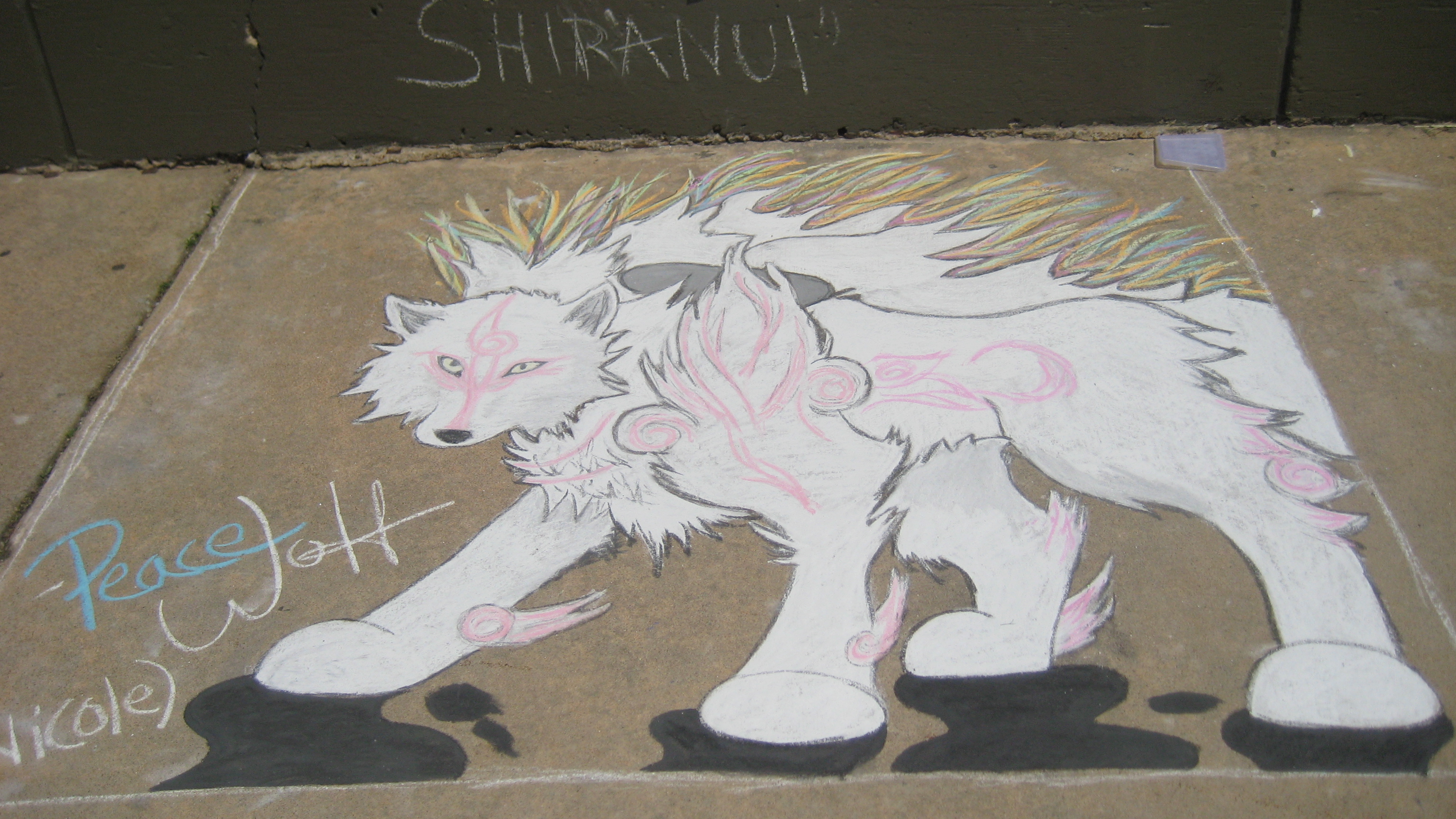 Okami Shiranui - Montmarte Sidewalk Art 2013