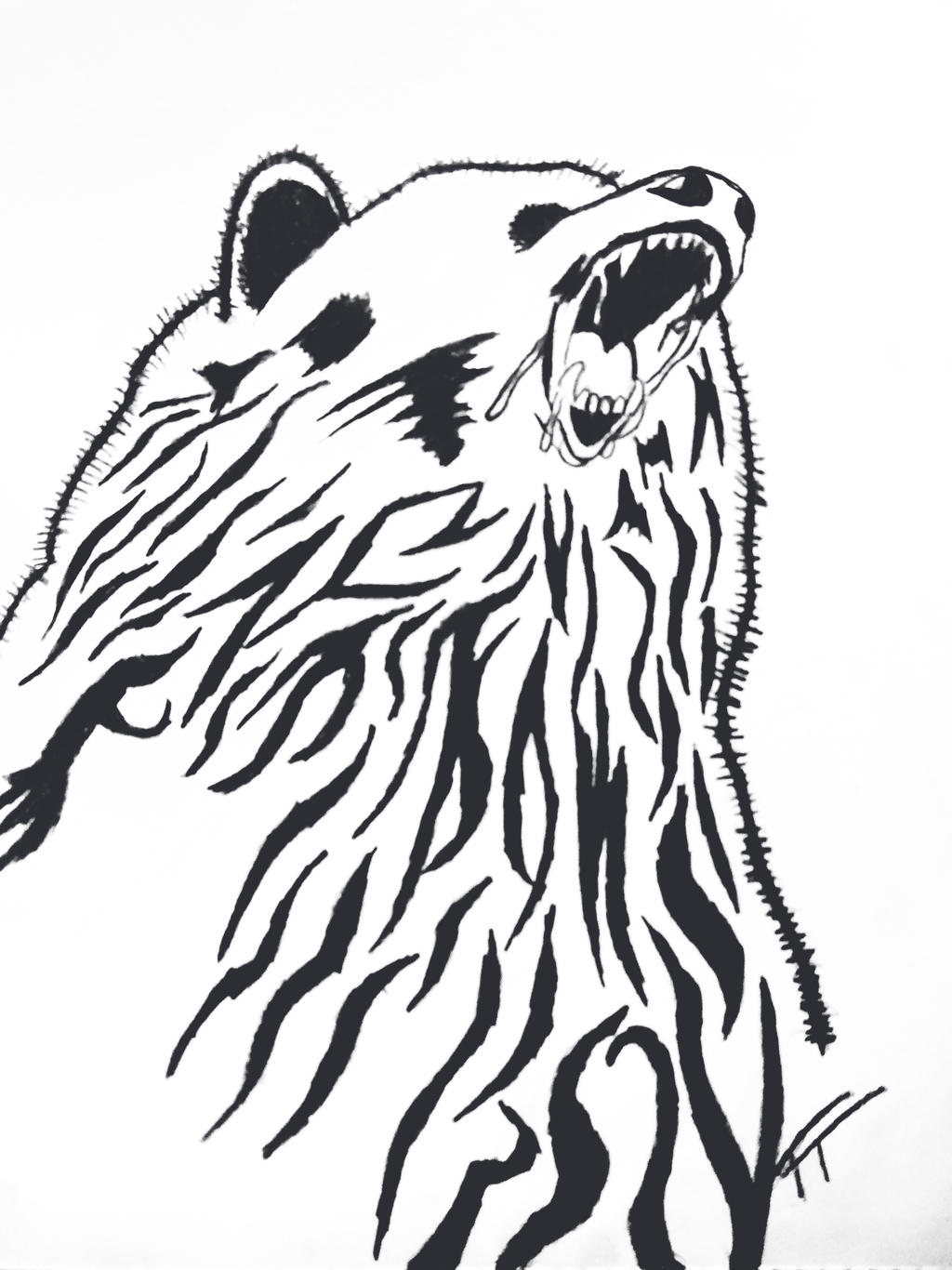 Great Grizzly Bear (Ebony and Marker)