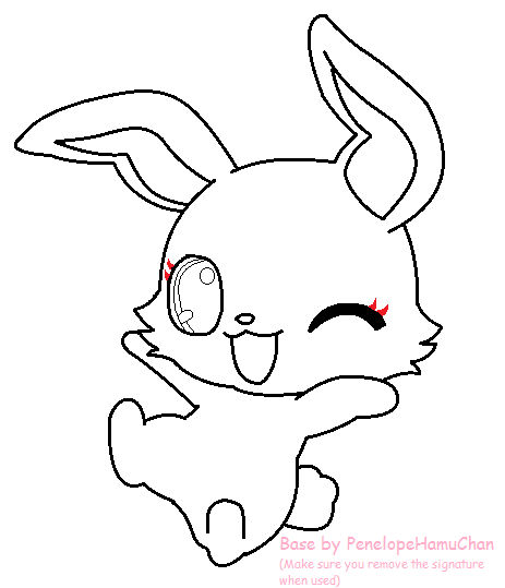 Anime Rabbit Base BASE - Jewelpet Rabbit Base by KirbyHamtaroGirl on DeviantArt