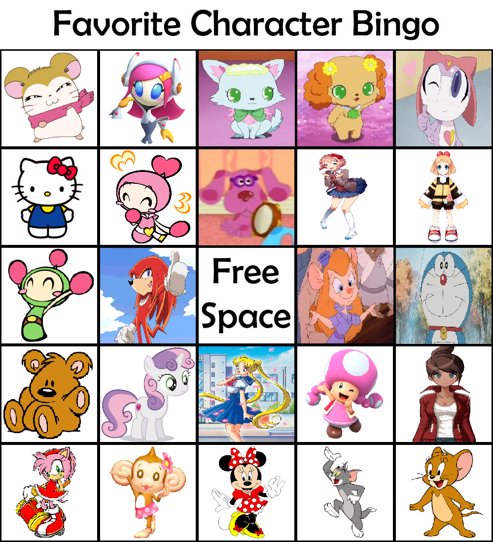 My Favorite Character Bingo Part 2 by SuperAwesomeHamtaro on DeviantArt
