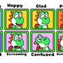 Expressive Yoshi Mugshots