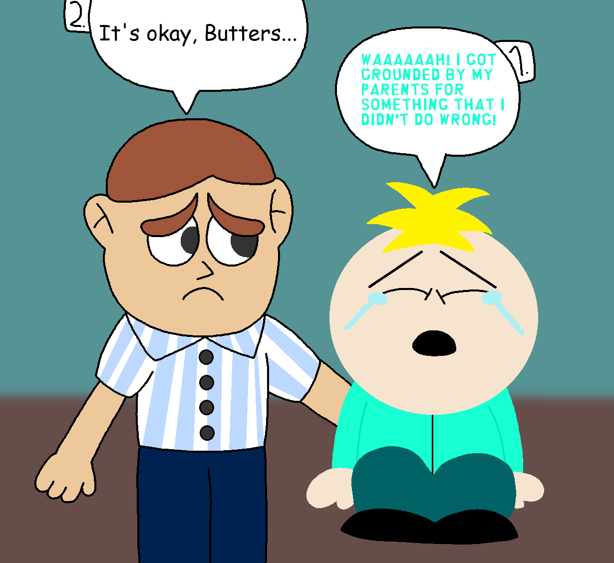 GIFT - Orel Comforts Butters by KirbyHamtaroGirl on DeviantArt