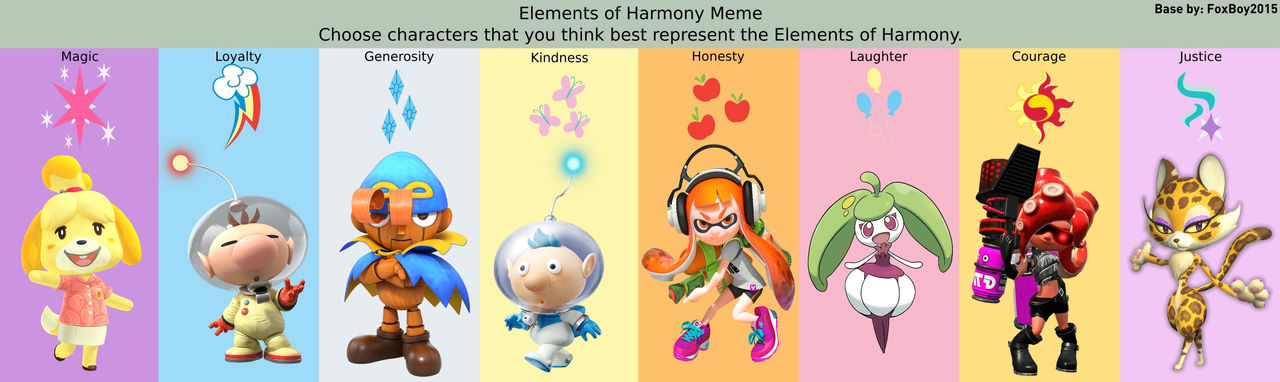 Nintendo Elements REQUEST - Nintendo Elements of Harmony by KirbyHamtaroGirl on DeviantArt
