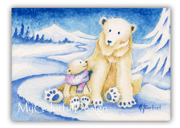 ACEO Polar Bears