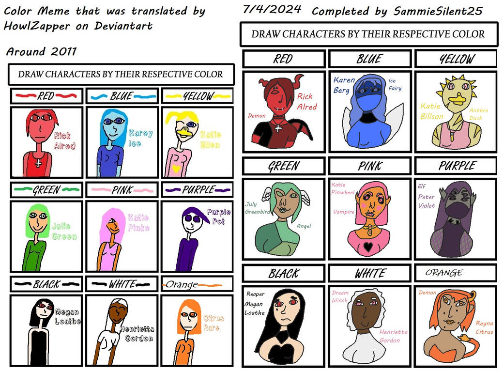 Color Meme Past and Present by SammieSilent25 on DeviantArt