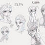 Frozen Elsa-Anna doodles