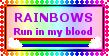 Rainbow Blood Stamp by MoonSweetMisfit