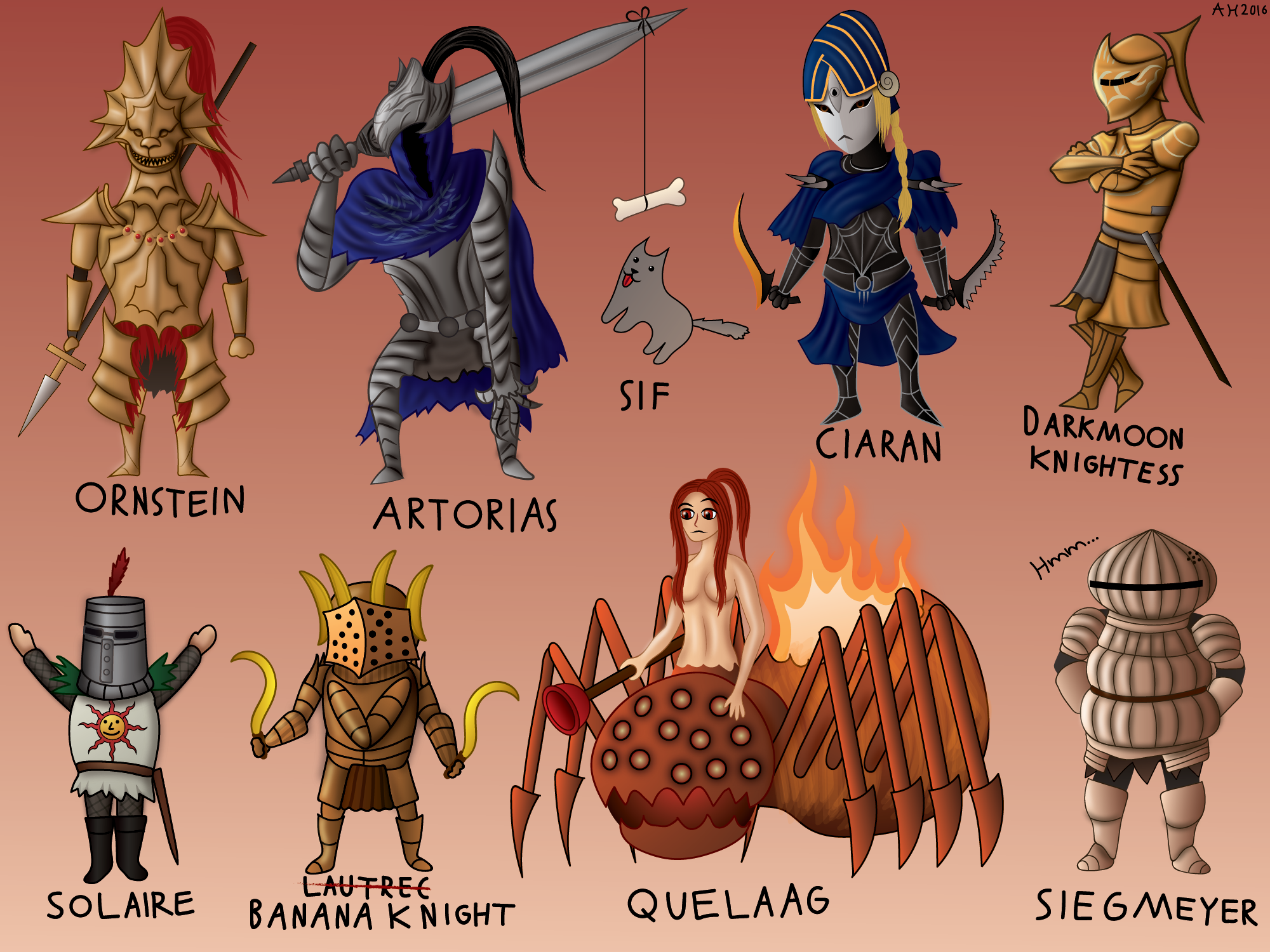 All Dark Souls bosses by DigitalCleo on DeviantArt