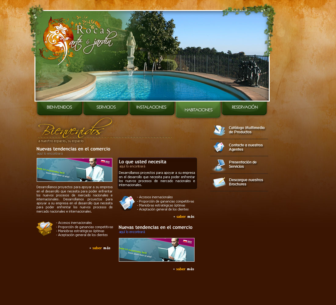 Rocas Arte y Jardin Web Design