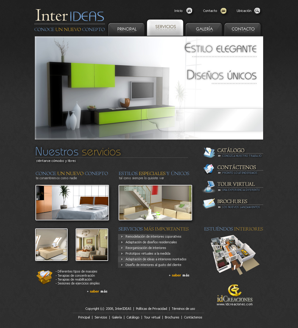 Diseno web para Interiores