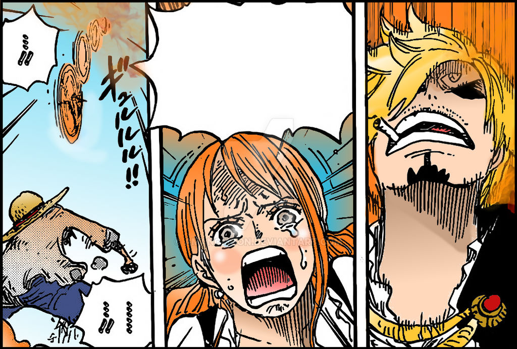 One Piece Chapter 844 Luffy VS Sanji Nami Anime by Amanomoon on DeviantArt