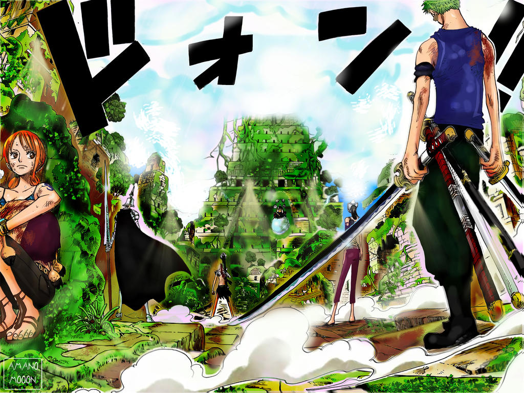 One Piece Sky Island Skypiea Colors Manga Fighting By Amanomoon On Deviantart