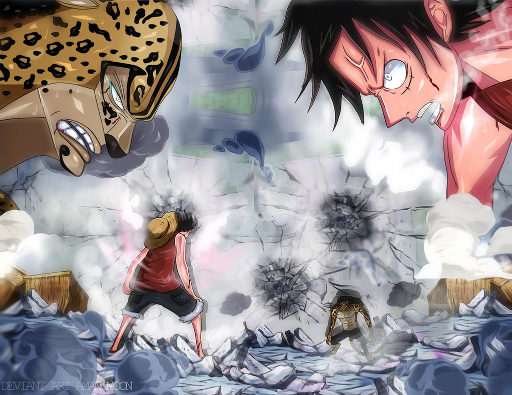 One Piece Luffy vs Rob Lucci Manga Enies Lobby Col by Amanomoon on  DeviantArt