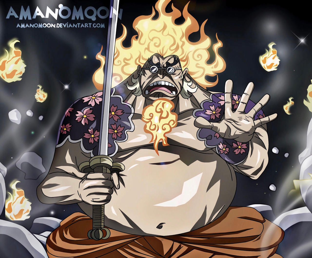 One Piece Chapter 935 Hyogoro Of The Flowers Fire By Amanomoon On Deviantart One Piece Chapter 935 Hyogoro Of The Flowers Fire By Amanomoon On Deviantart