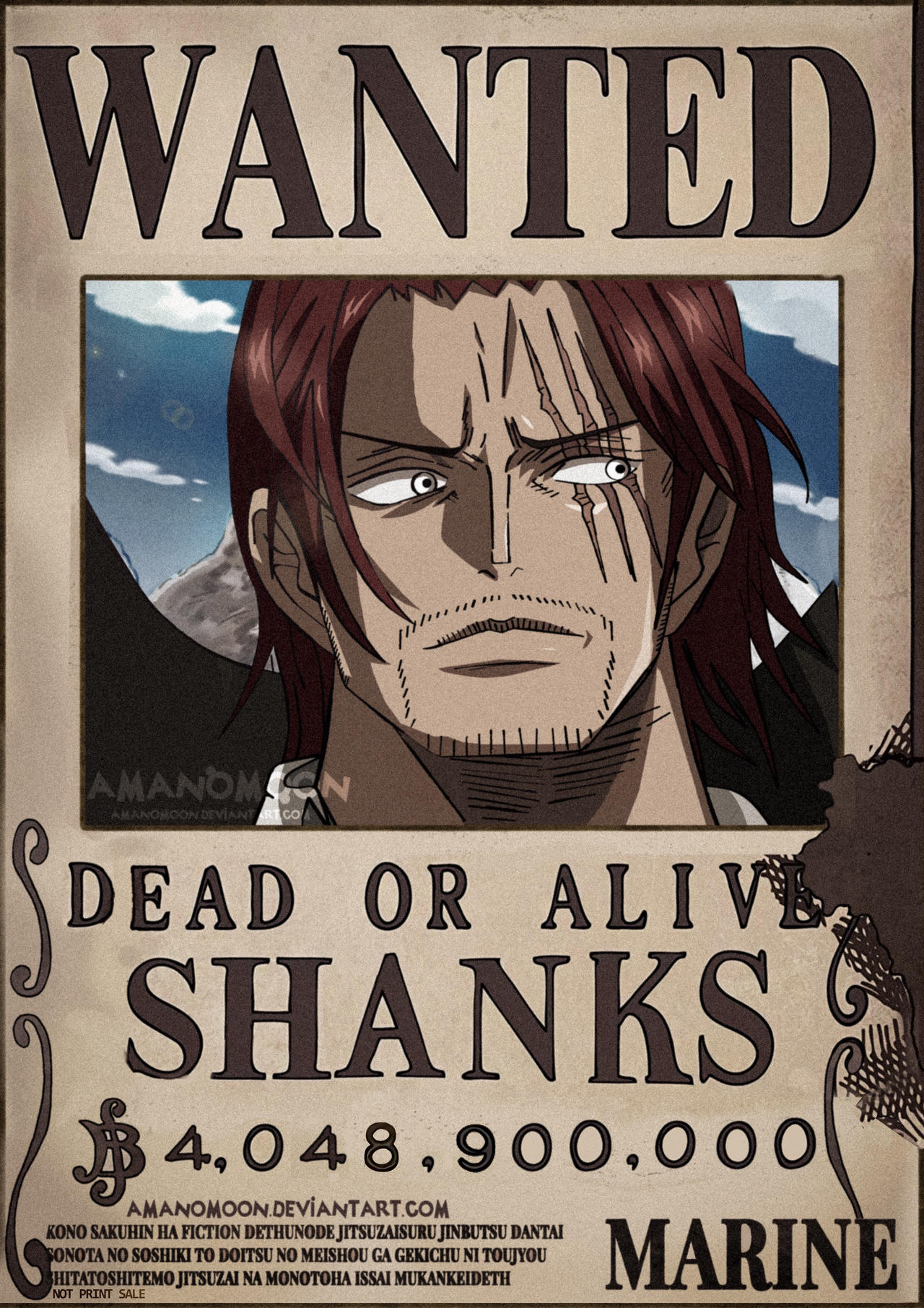 One Piece Chapter 957 Shanks Bounty Rocks Pirates By Amanomoon On Deviantart
