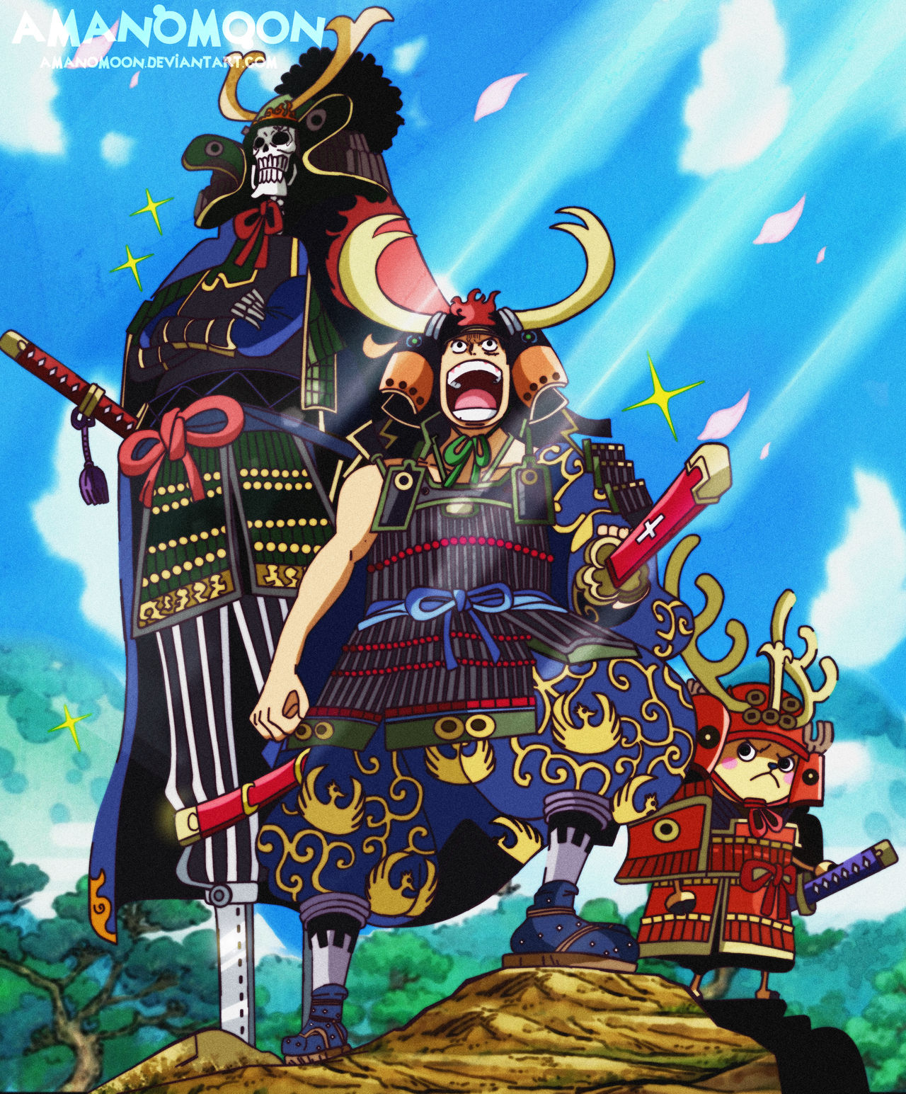 One Piece Chapter 959 Luffy Samurai Armor Anime By Amanomoon On Deviantart