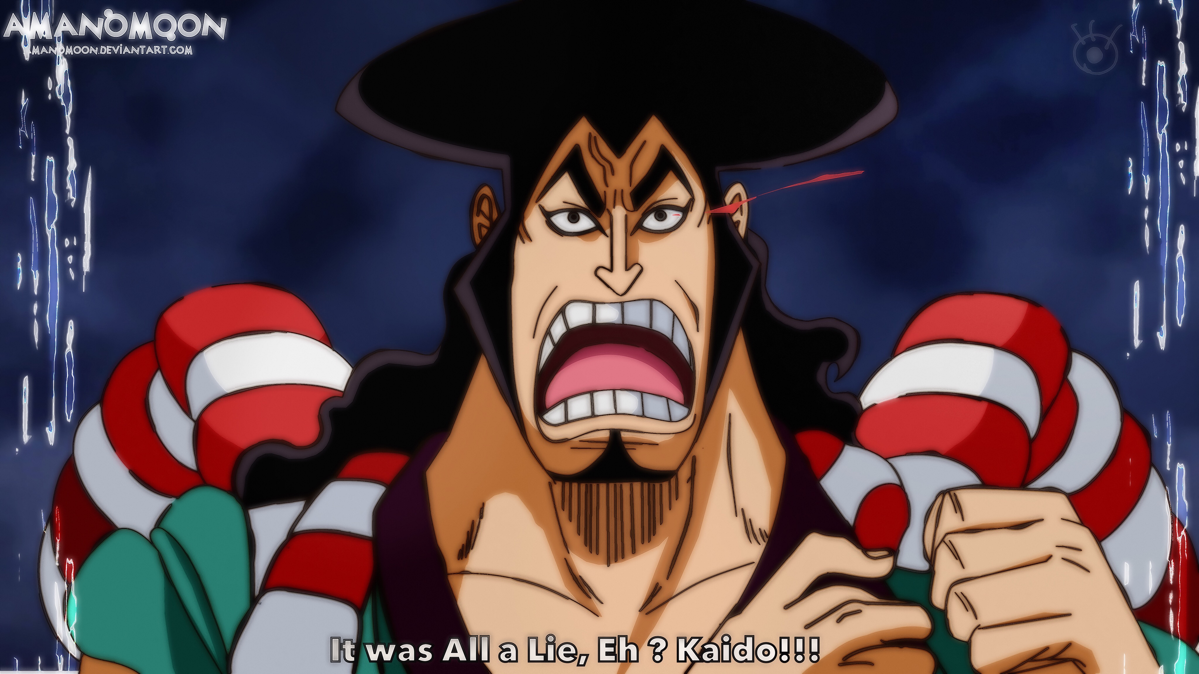 One Piece Chapter 970 Oden Vs Kaido Anime Style By Amanomoon On Deviantart