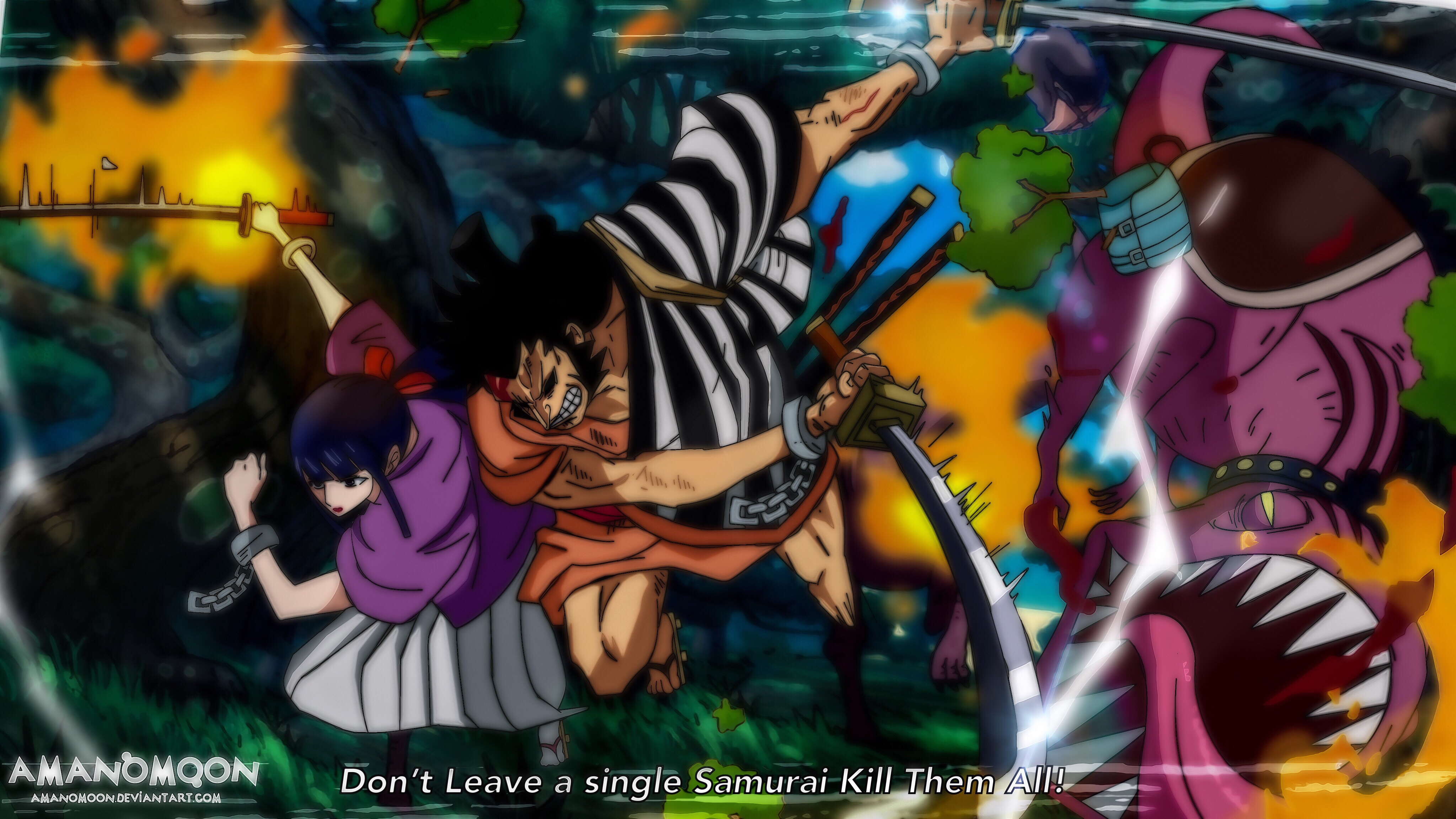 One Piece Chapter 973 Kinemon O Kiku Anime Style By Amanomoon On Deviantart