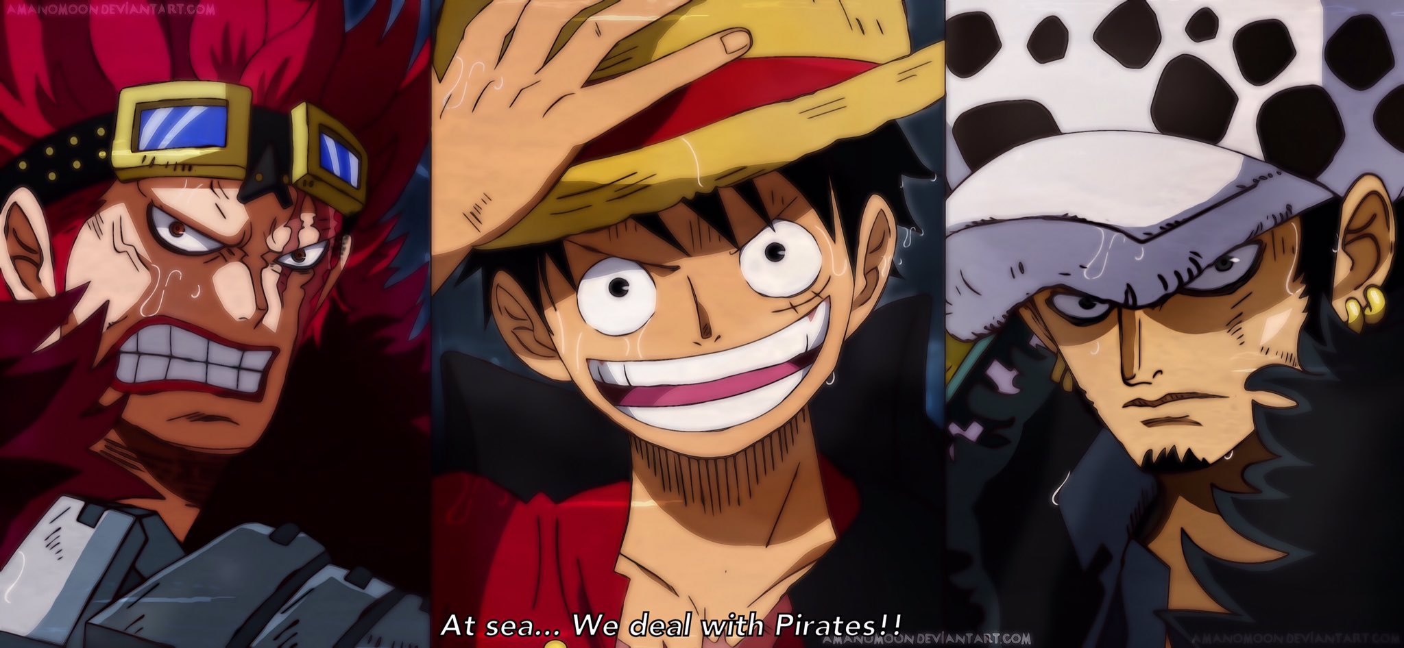 One Piece Chapter 974 Luffy Kid Law Final Trio By Amanomoon On Deviantart