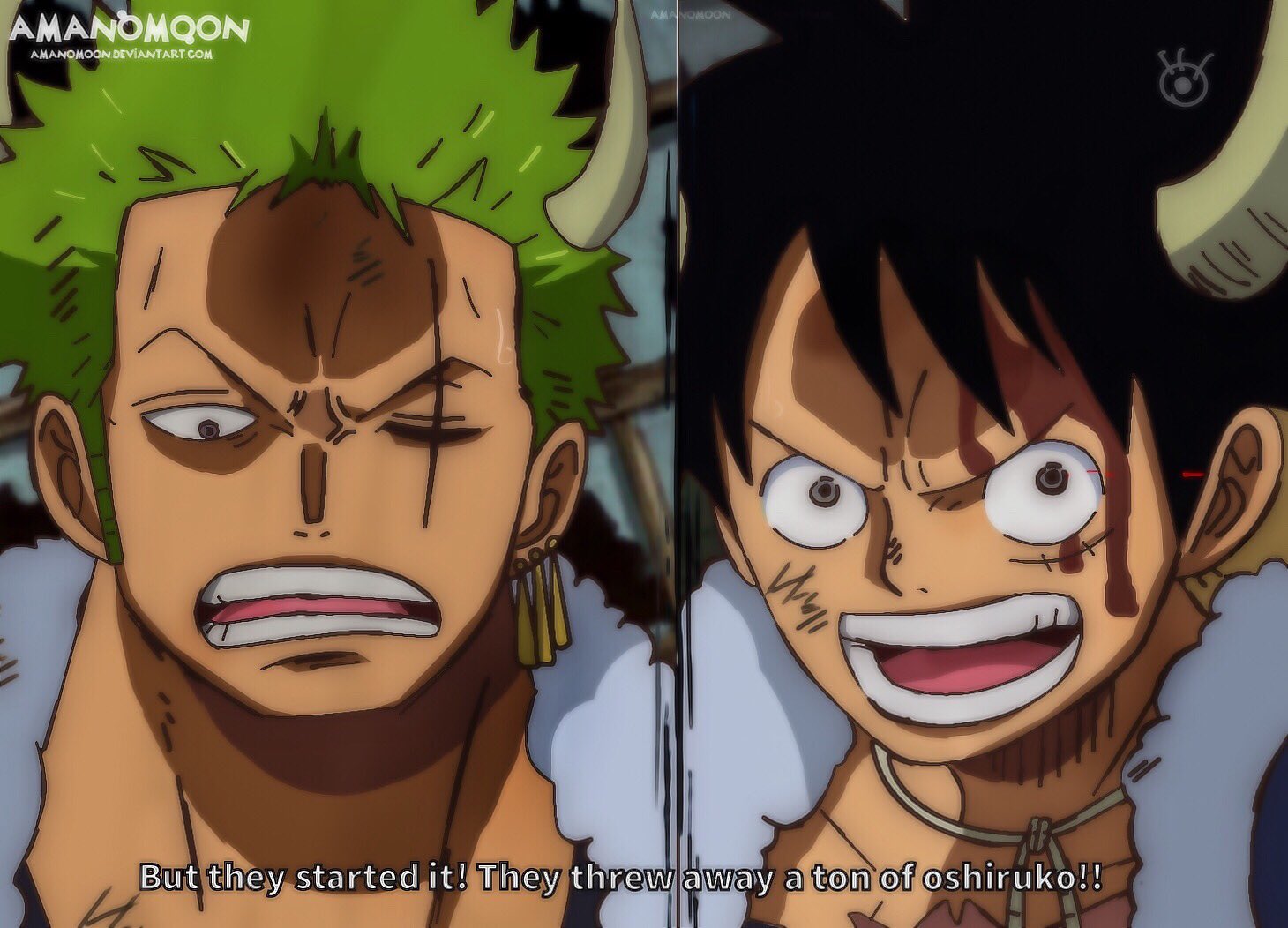 One Piece Chapter 980 Zoro Luffy Vs Apoo Onigashim By Amanomoon On Deviantart