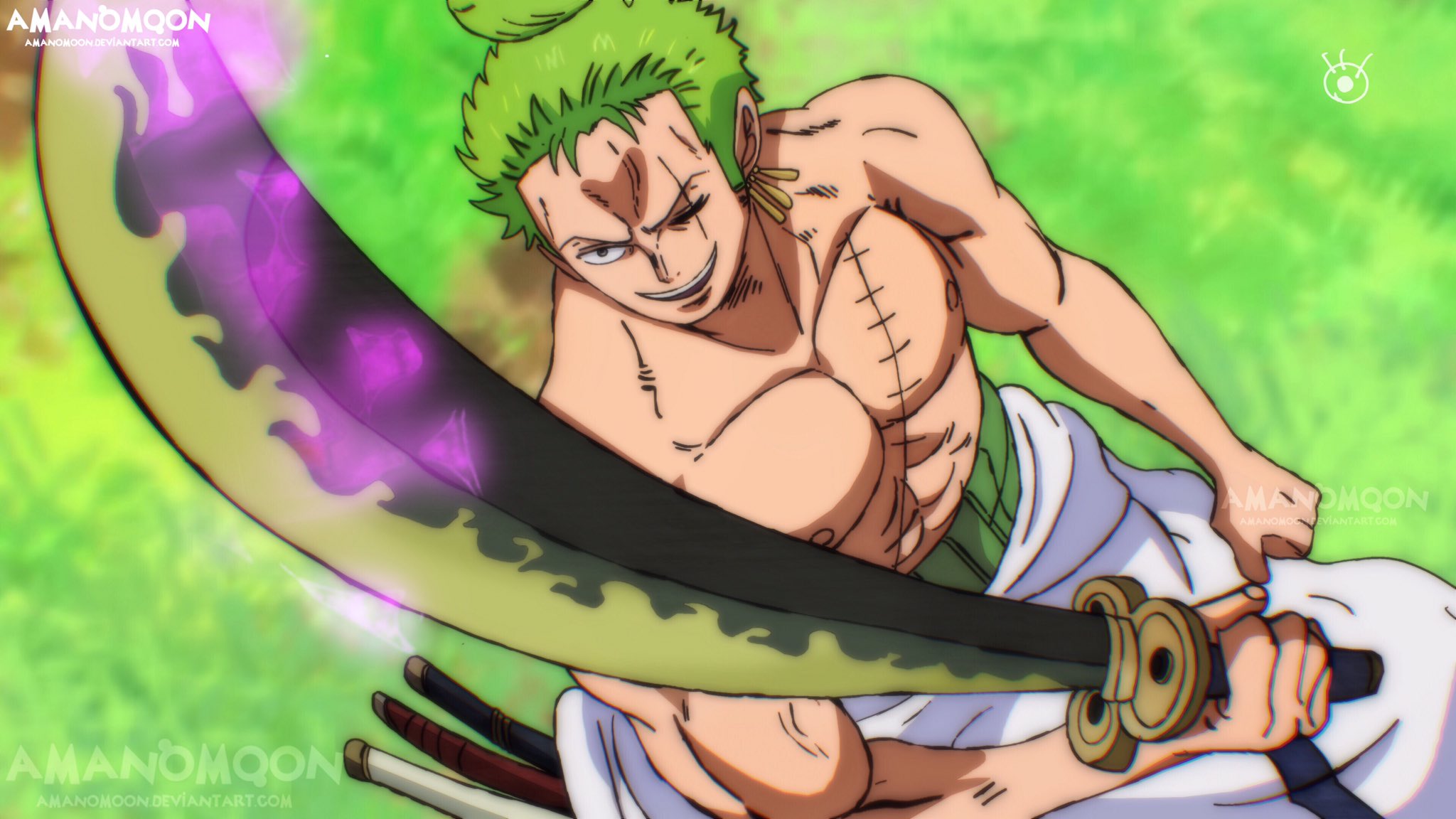 Zoro con Enma by kingdomcustom on DeviantArt