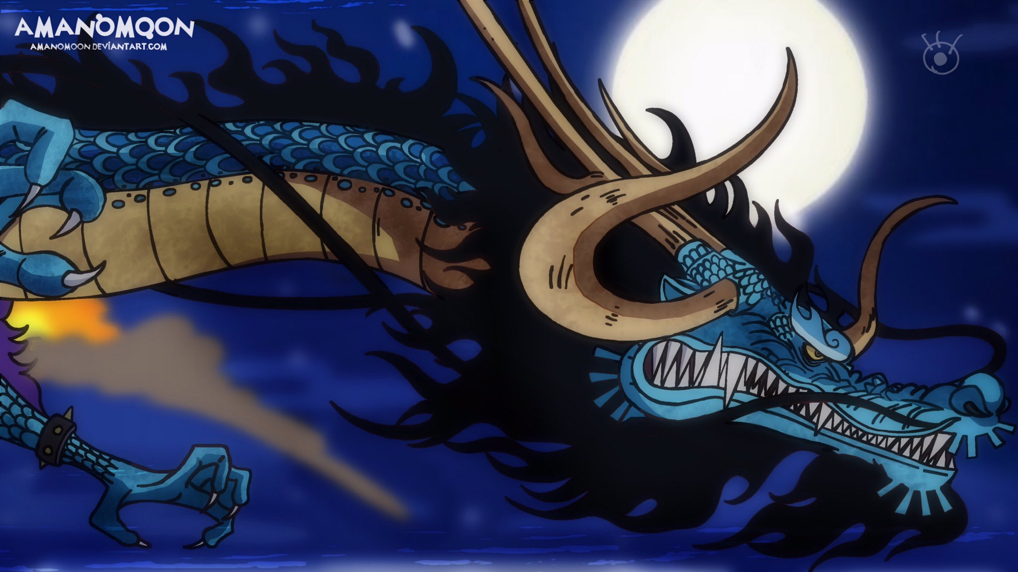 One Piece Kaido Dragon Colors In Anime Style By Amanomoon On Deviantart
