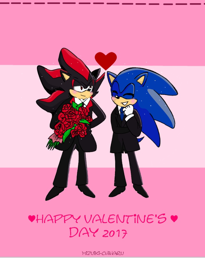 Sonic x Shadow Happy Valentine's Day 2017