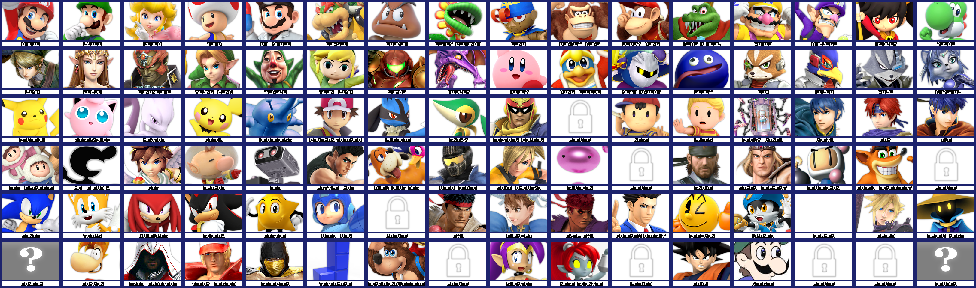 SSBC CMC Roster - My Version by TheCrusadeZero on DeviantArt