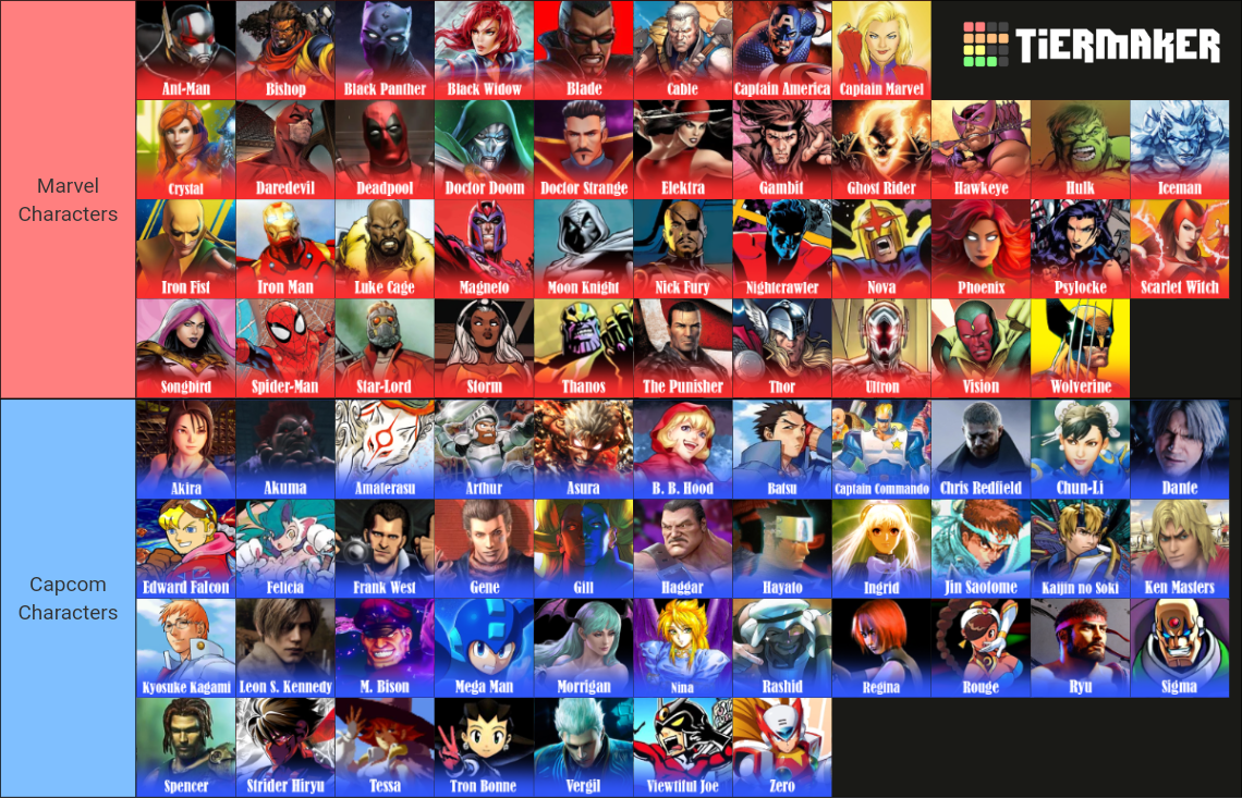 Marvel vs Capcom 4 - My Roster by TheCrusadeZero on DeviantArt
