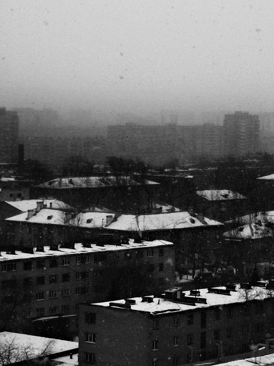 black winter day