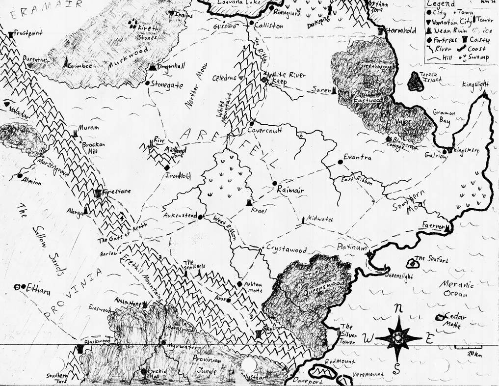 Map of Arath (Hand Drawn Original) by Excalibur-54 on DeviantArt