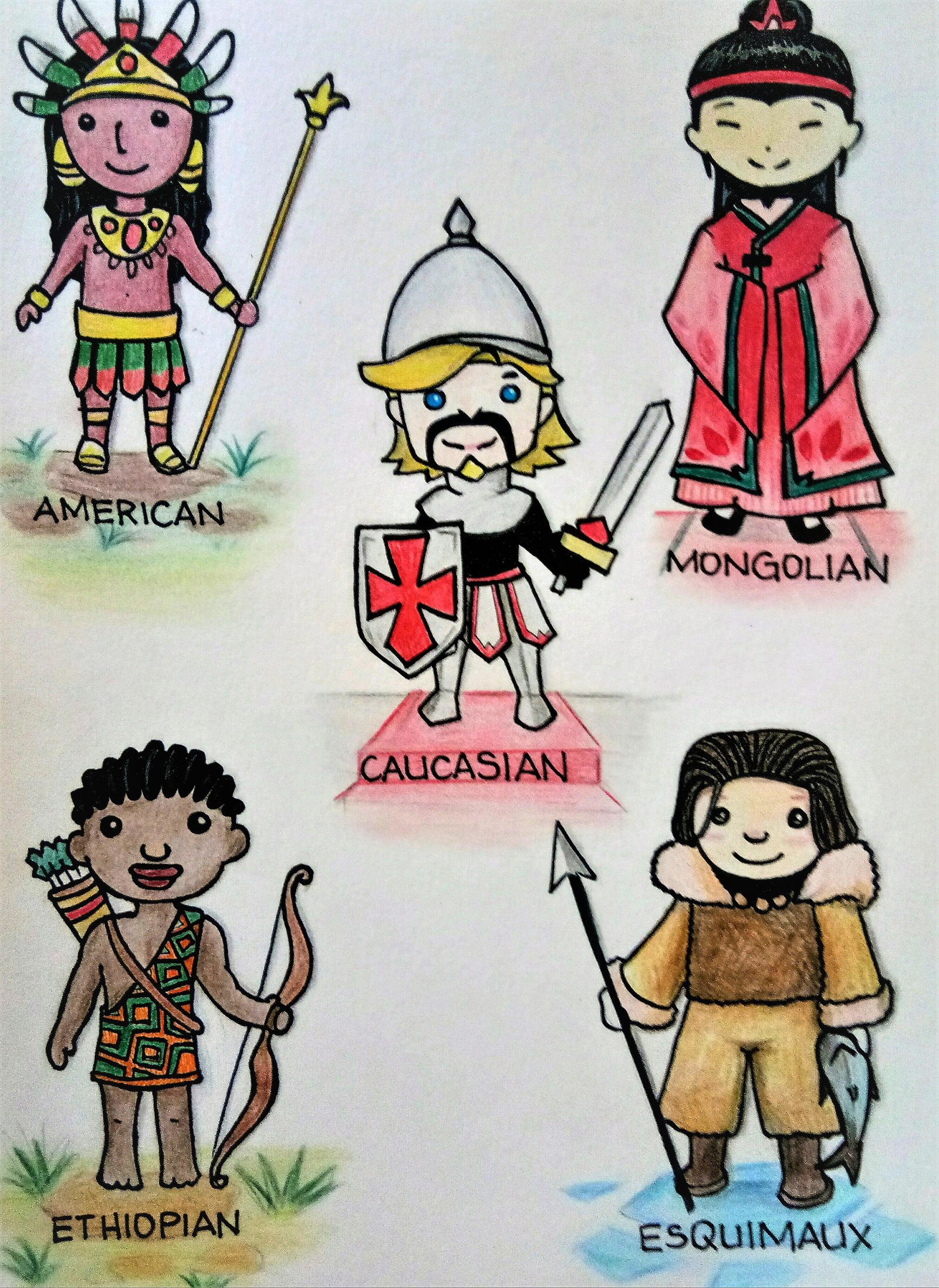 Five Color Races 5 Races by Otipeps on DeviantArt