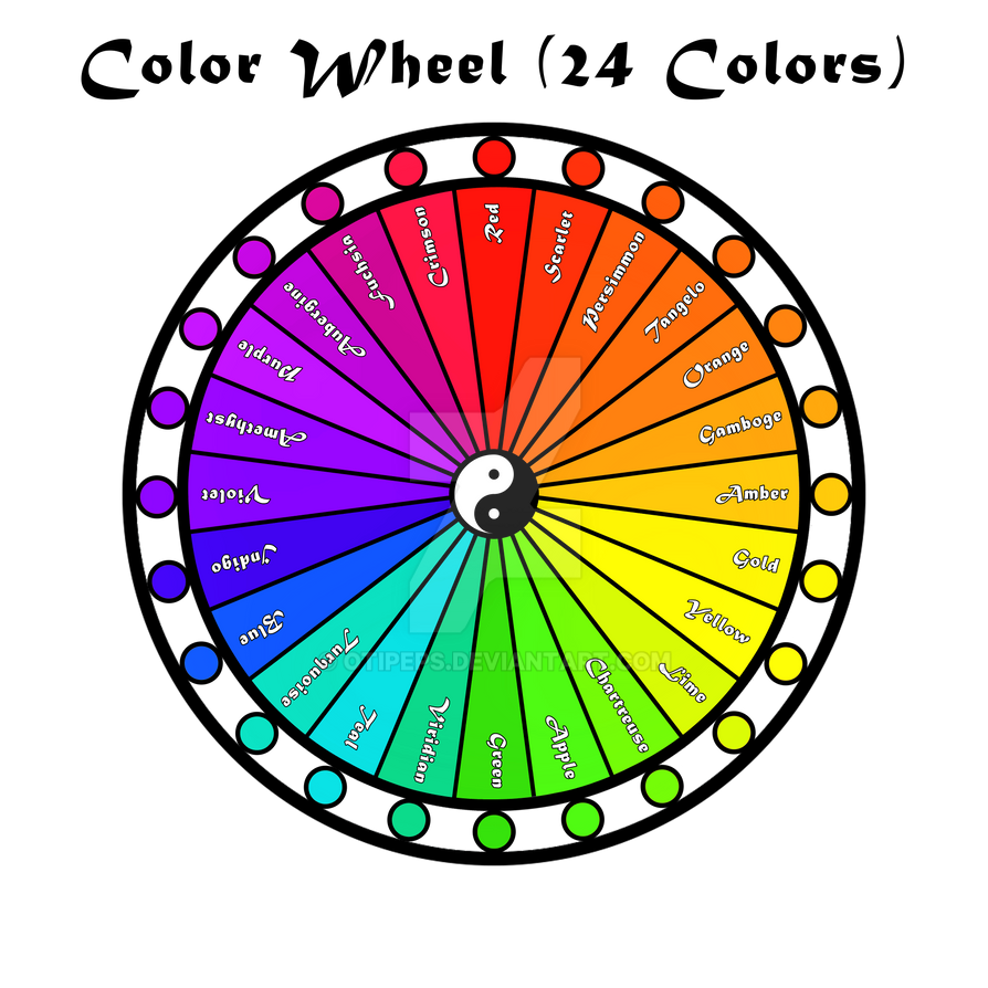 The Color Wheel- 24 colors RGB by Otipeps on DeviantArt
