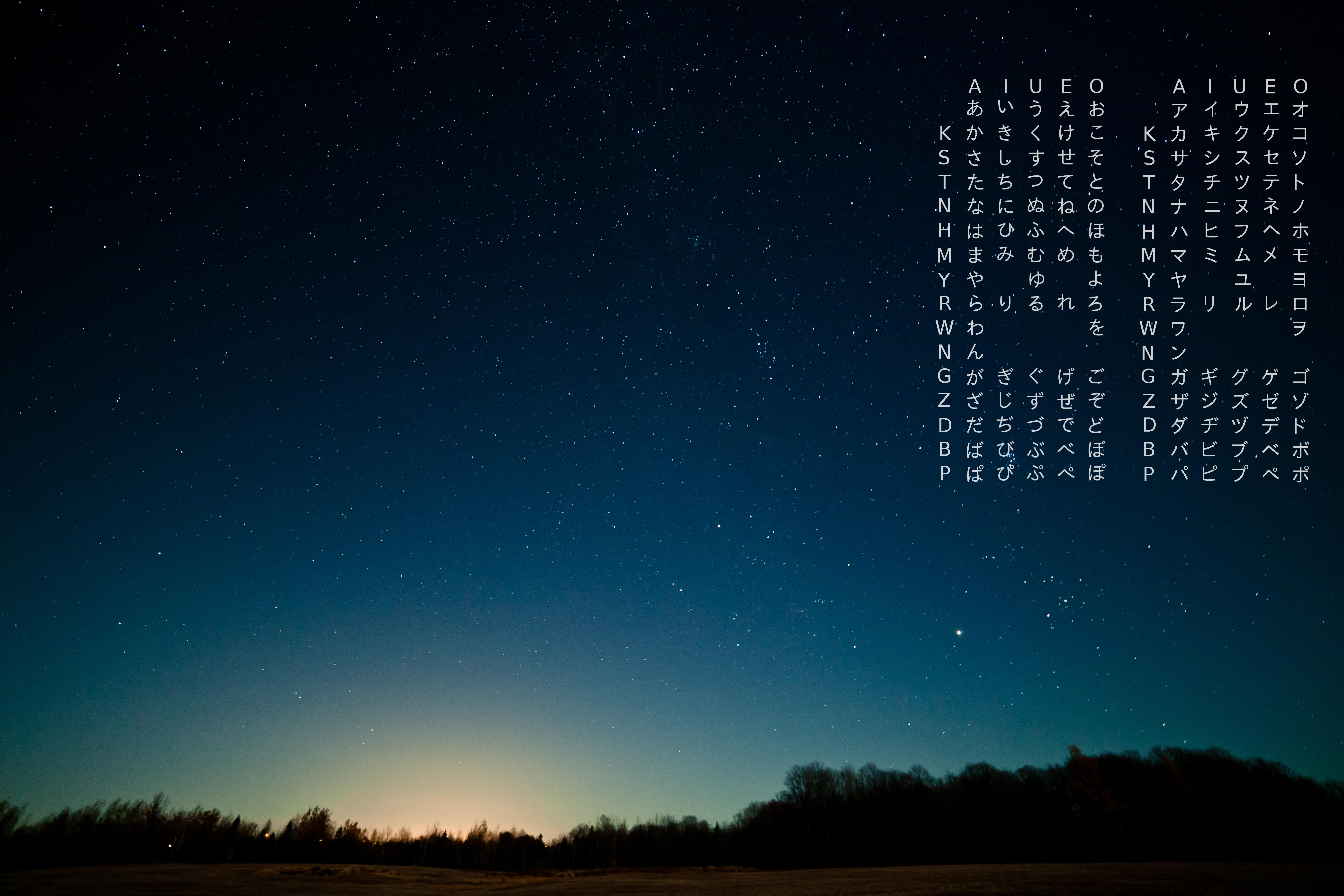 Wallpaper Stars Hiragana And Katakana By Fernando143 On Deviantart Wallpaper Stars Hiragana And Katakana By Fernando143 On Deviantart