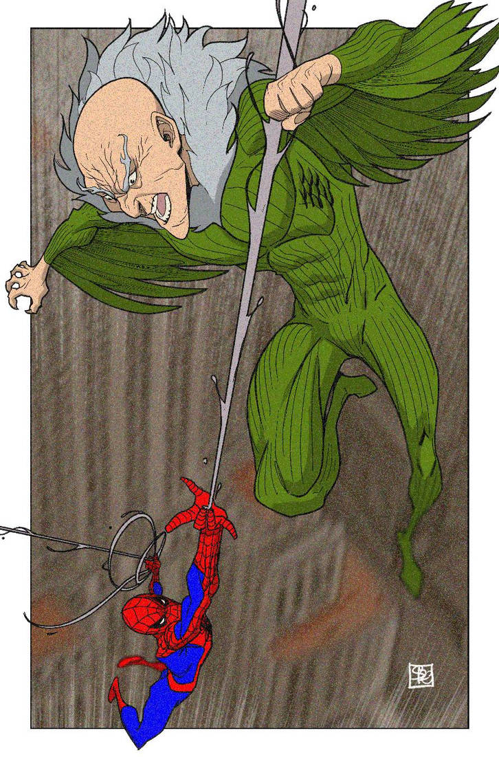 SpiderMan vs Vulture by productoflife on DeviantArt